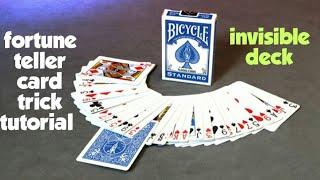 New way to use your INVISIBLE DECK, fortune teller card trick tutorial