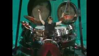 Carl Palmer Showing Off His Drums-10-21-73