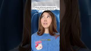 What different passengers are thinking on a plane 