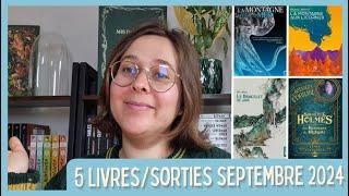 5 livres/sorties de septembre 2024