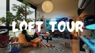 My Loft Apartment Tour | high ceiling, mid century and cosy