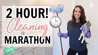 ULTIMATE CLEANING MARATHON // 2 HOURS OF CLEANING MOTIVATION // WHOLE HOUSE CLEAN WITH ME | Mom of 3