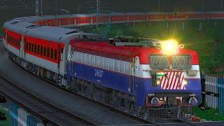 Night Train High Speed Crossing Railroad | BUMPY RAILROAD | Train Simulator | Railwork | NTG GAMING