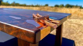 Melting Copper Wire Into a River Table