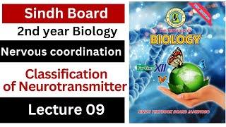 classification of neurotransmitter || nervous co ordination || class 12 biology Sindh board new book