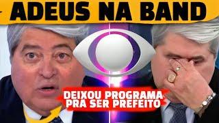 Adeus de Datena na Band! Apresentador deixa programa para ser prefeito e Band testa substituto