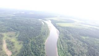 Arial view of Anvik River Lodge