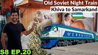 9 HOURS OLD SOVIET TRAIN FROM KHIVA TO SAMARKAND   S8 EP.20 | Pakistan to Japan Motorcycle Tour