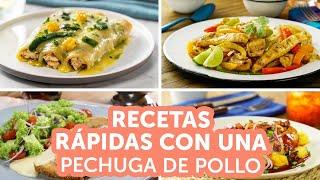 Recetas rápidas con 1 pechuga de pollo | Kiwilimón