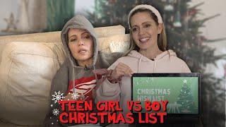 Teen Girl vs Boy Christmas List