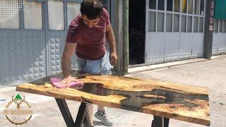 Olive Wood Epoxy Table | Zeytin Ağacından Epoksi Masa.