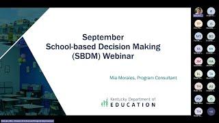 School based Decision Making (SBDM) Meeting, September 2023