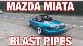 1995 Mazda Miata EXHAUST w/ BLAST PIPE STRAIGHT PIPES!