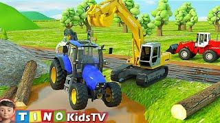 Tractor and Construction Trucks for Kids | River Driver Construction