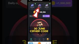 30 June Hamster Kombat Daily Cipher Morse Code Today to claim 1m coins.