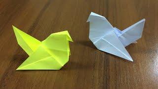 Origami Taube falten mit Papier / Vogel basteln / Einfache Bastelidee für Anfänger / Tutorial