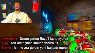 Valorant Twitch Yayıncılarına karşı ''Agresif RAZE'' oynadım.