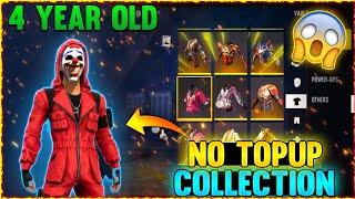 FREE FIRE OLD NO TOPUP COLLECTION 62 LEVEL NO TOPUP ID | Garena Free fire