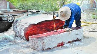 Amazing Process of Cutting Gigantic Volcanic Glass to Make Crystal Balls