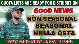 Italy visa new update 2025|Italy Seasonal and Non Seasonal Quota list|Italy work permit