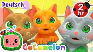 Drei Kaetzchen | CoComelon - JJ's Tier Zeit Deutsch | Cartoons und Kinderlieder