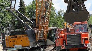 erecting new subway tunnel excavator  construction ️️Caterpillar D25D dump truck ‍