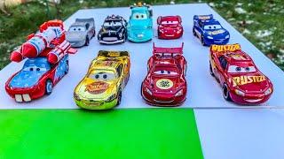 Disney Pixar Cars Lightning Mcqueen, Dinoco, Mater, Hudson, Axlerod, Finn, Frank, Guido, Mack, Shu