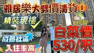 雅居樂大劈價清貨白菜價530/呎成熟社區入住率高精裝現樓門口巴士總站#退休 #惠州樓盤 #惠州筍盤 #惠州房產