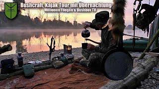 Bushcraft, Kajak Übernachtung mit Lagerfeuer, Kaffee und Sonnenaufgang