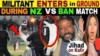 MILITANT ENTERS IN GROUND DURING NZ VS BAN MATCH | PAK SECURITY EXPOSED