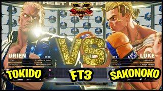 SFV CE Tokido (Urien) vs Sakonoko (Luke) Fighting Games Replays