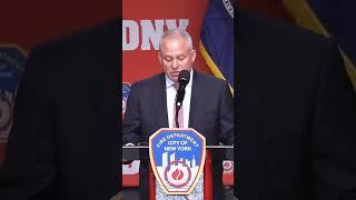 #FDNY Commissioner Robert S. Tucker addresses the new Proby Firefighters at their graduation.