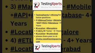 Testing Jobs| Automation Testing| shorts