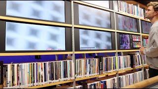 Collection Wall at the TU Delft Library