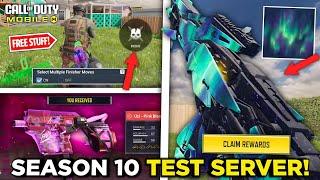 *NEW* Season 10 Test Server! Mythic UZI + Free Finisher + Alchemy Stars Camo For Global & More!