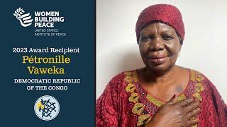 USIP Announces Pétronille Vaweka as the 2023 Women Building Peace Award Recipient