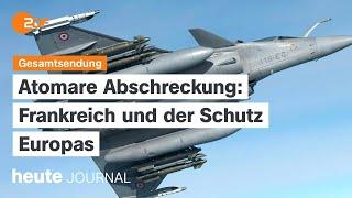 heute journal vom 03.03.25 Frankreichs Rolle für EU-Militärmacht, Vorfall in Mannheim, Sondierungen