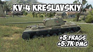 KV-4 Kresl - 5 Frags 5.7K Damage - Wheelchair! - World Of Tanks