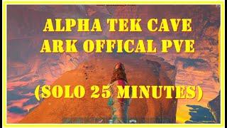 ARK Official PVE : How to Solo ALPHA TEK CAVE,  Alpha Overseer