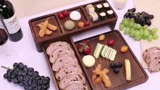 Shanik Premium Quality Cheese Board - 3 Steps Acacia Charcuterie Board