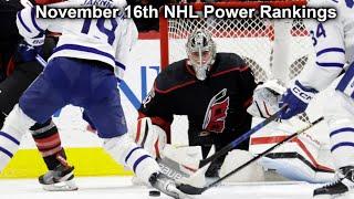 NHL Power Rankings for November 16th, 2024