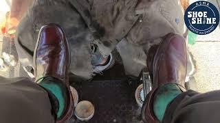 S7E133 my  Wine   shoes #ASMR #shoeshine #faustoarizmendi