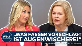 GERMANY: "Eyewash" - Sharp criticism of Nancy Faeser's migration proposal