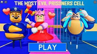 PAW PATROL BARRY FALL IN LOVE WITH AMY SONIC BARRY Roblox Prison Obby #roblox #obby