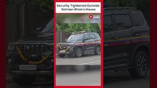 Tight Security Outside Actor Salman Khan's Galaxy Apartments Residence in Mumbai