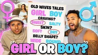 GUESSING THE GENDER OF OUR LIL SISTERS BABY! *Old Wives Tales*