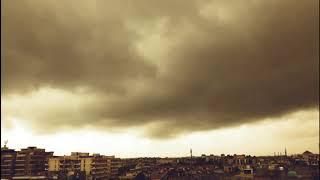 Amazing thunderous weather never seen before recorded time lapse