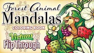 Forest Animal Mandalas: An Adult Coloring Book by Joshua Dunbar-Virtual Flip Through