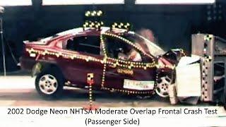 2000-2005 Dodge / Plymouth Neon NHTSA Moderate Overlap Crash Test (56 Km/h - Passenger Side)