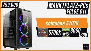 überzeugender shinobee-PC?  | Marktplatz-PCs #011 | shinobee #7018 (5700X + 3060 12GB)